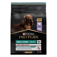 Pro Plan GrainFree сухой корм для собак мел.пород с чувст.пищеварением индейка