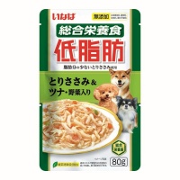 INABA влажный корм для собак Teishibo Куриное филе и тунец Кацуо с овощами в желе, 80 г
