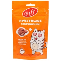 Хрустящие подушечки Biff для кошек с паштетом из курицы 60 г