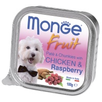 Monge Dog Fruit консервы для собак курица с малиной 100г