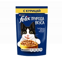 Felix Природа вкуса пауч консервы для взрослых  кошек с курицей 85 г.