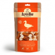 AlpenHof Лакомство Кальциевые косточки с уткой для мел собак/щенков 50г