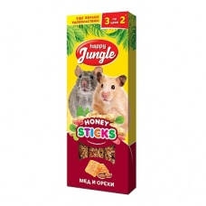 Happy Jungle Палочки для мелких грызунов мед и орехи 3 шт