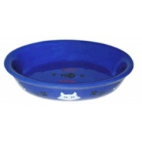 N1 Миска керамическая, овальная, синяя, 15*10*3,5см, МКР647
