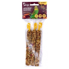 Зерновые палочки для птиц "Snax" ассорти (вишня, шиповник, овощи) 3 шт (75г)