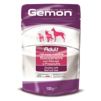 Gemon Dog Pouch паучи для собак кусочки говядины с ветчиной 100г