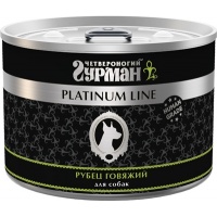Четвероногий Гурман Platinum консервы для собак Рубец говяжий