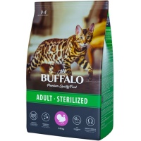 Mr.Buffalo ADULT STERILIZED сухой корм для кошек Индейка