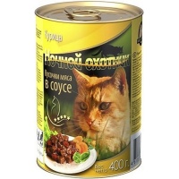 Ночной Охотник консервы для кошек кусочки в соусе Курица