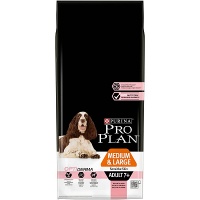 Pro Plan сухой корм для собак кр.пород старше 7 лет с чувст.кожей лосось рис